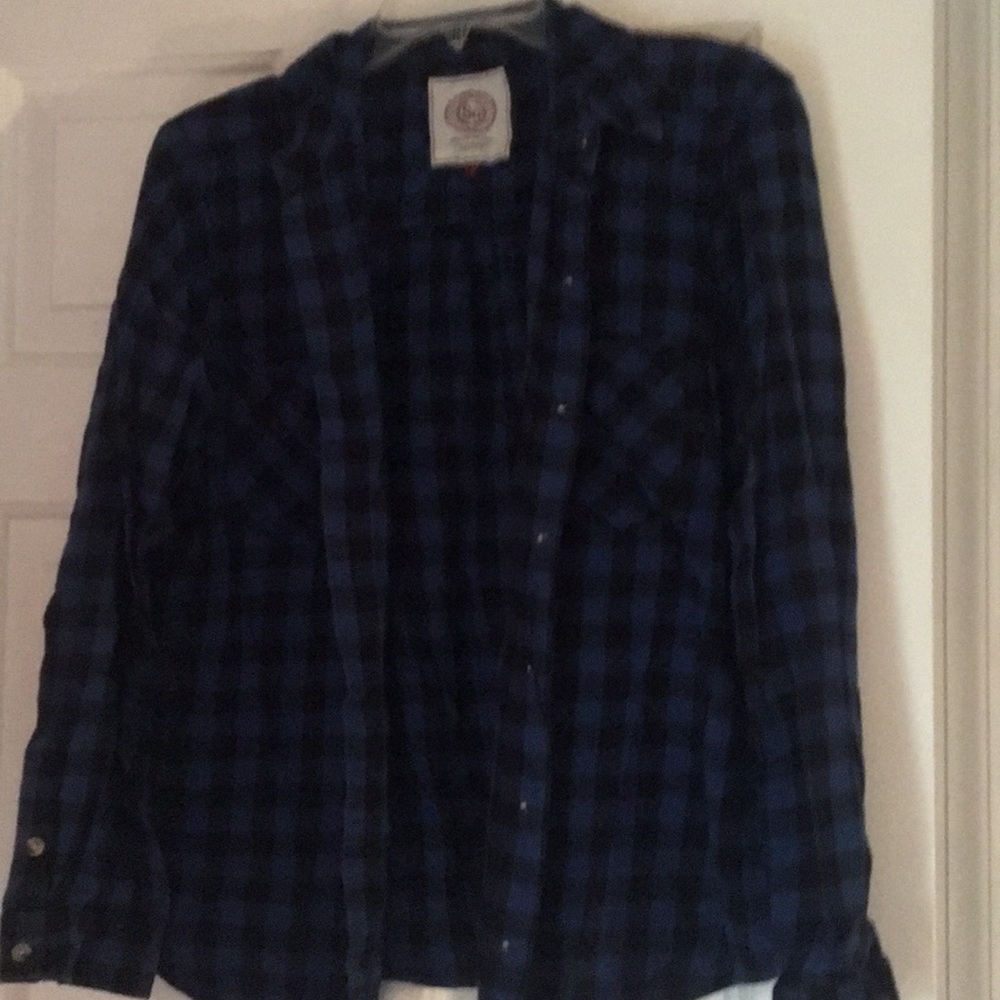 Flannel plaid button down